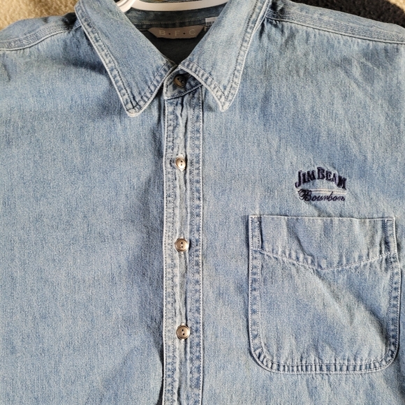 Jim Beam denim long sleeve shirt. - Picture 5 of 12
